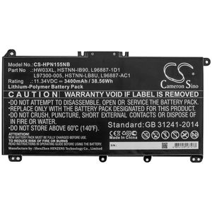 HP Pavilion 15 / HW03XL akku 3400mAh